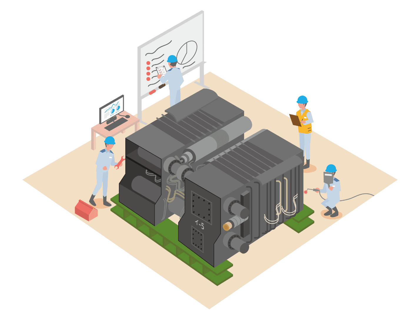 社会を支える鉄を作る機械・電気設備を守る。